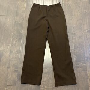 Coldwater Creek Pants Women 10 Brown Classic Fit Trouser Stretch‎ Straight Ponte
